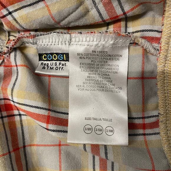 Coogi Baby Plaid Zip Up Vest with Pockets and Hood Red Yellow Grey 3-6 months - Picture 6 of 6